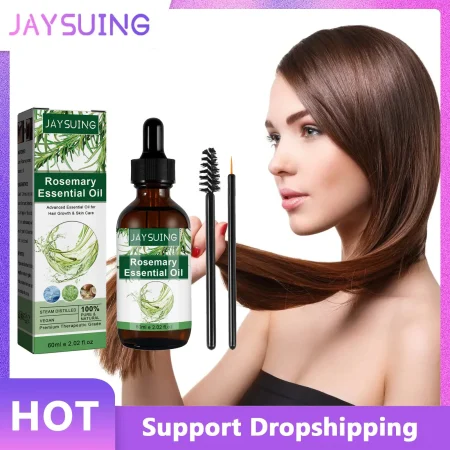 Rosemary Essential Oil For Hair Growth Scalp Damage Treatment Baldness Nourishment Repair Liquid Hair Thicken Care Serum 60ml