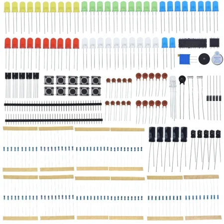 TZT New Electronics Components Basic Starter Kit for Arduino UNO MEGA2560 Raspberry Pi with LED Buzzer Capacitor Resistor
