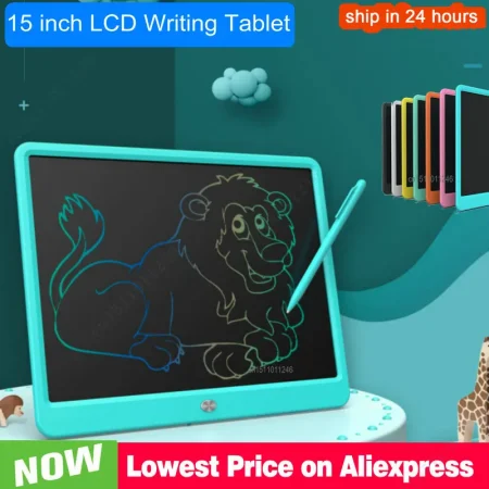 15 inch LCD Writing Tablet Electronic Drawing Board Digital Drawing Tablets Kids Handwriting Pad Office Home Students Gifts