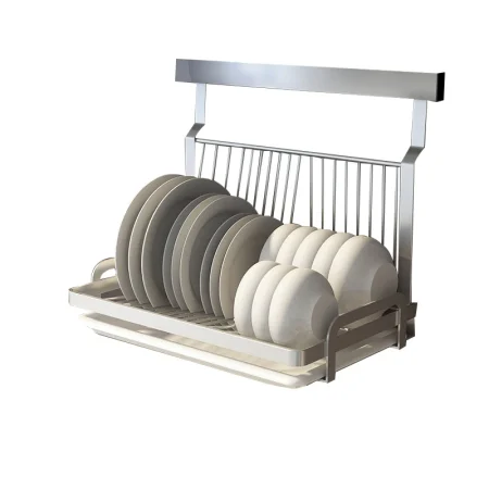 Kitchen Organizer Stainless Steel Multifunction Dish Drying Rack Wall Storage Holder Tableware Shelf Drainer