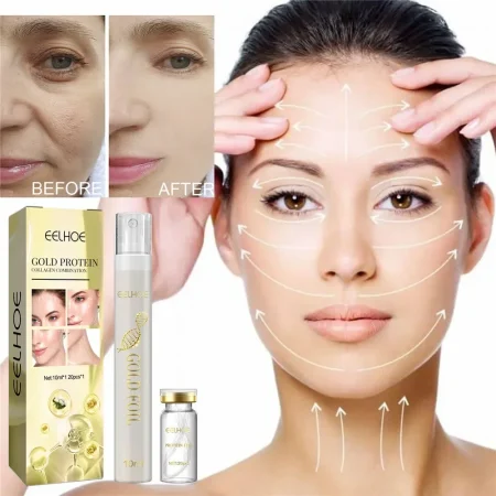 Face Lift Firming Gold Protein Thread Lifting Kit Serum Collagen Hydrating Repair Moisturizing Facial Skin Care Tools