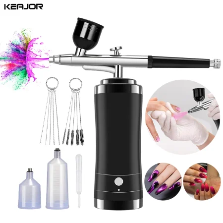Airbrush Nail with Compressor For Nails Art Makeup Paint Cake Decoration Portable Varnish Painting Spray Gun Nail Art Compressor