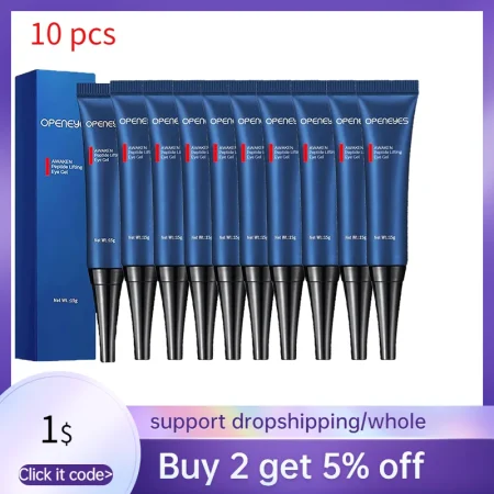 10pcs Openeyes Awaken Peptide Lifting Eye Gel Men Eye Moisturizing Under Eye Cream Eye Care Breathable Water Cream