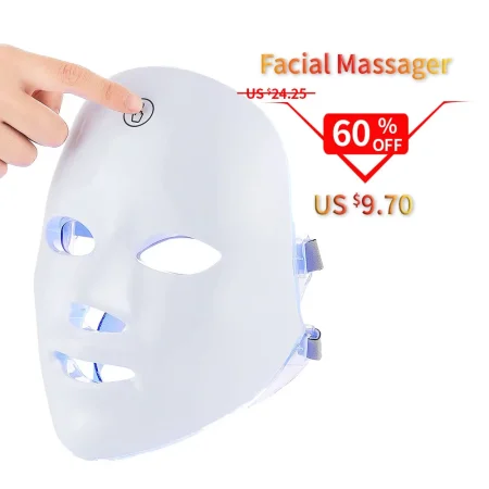 Foreverlily Wireless Led Facial Beauty Machine Anti-Acne Tighten Skin Care Massager