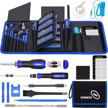 STREBITO Precision Screwdriver Set 191-Piece Multi-Bit Screwdriver 1/4 Inch Nut Driver Home Improvement Tool Electronic Repair