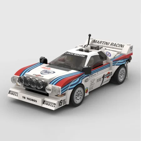 244PCS MOC Lancia Rally 037 Martini Racing - Winner Rallye Monte Carlo 1983 Building Blocks DIY Toy Brick New Year Holiday Gifts
