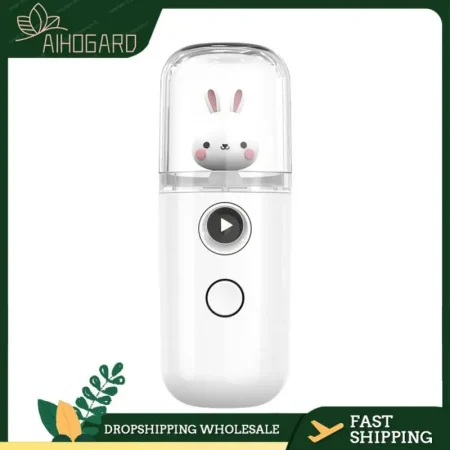 1PCS 30ml Mini Nano Facial Sprayer USB Nebulizer Face Steamer Beauty Humidifier Portable Face Moisturizing Steamer Skin Care