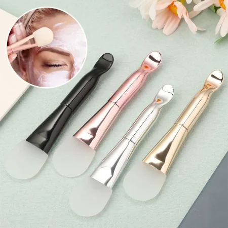Double-headed Silicone Mask Brush Professional Soft Brush Head Facial Massager Cleaning Brush Face Smear Brush Skin Care Tools