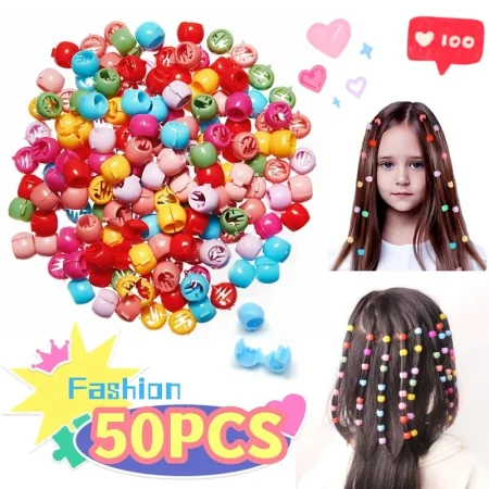 Hair Braids Maker Beads Colorful Mini Hair Claw Clips Girls Cute Candy Colors Plastic Hairpins Hair Bangs Kids Hair Accessories