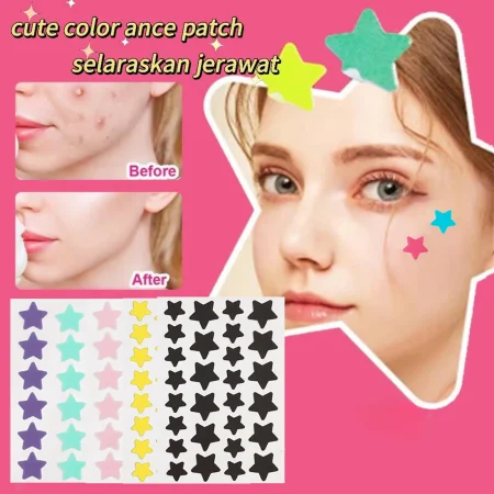 28pcs Star Invisible Acne Removal Stickers Colorful Acne Pimple Patch Beauty Acid Acne Spot Cover Concealer Face Skin Care Tools
