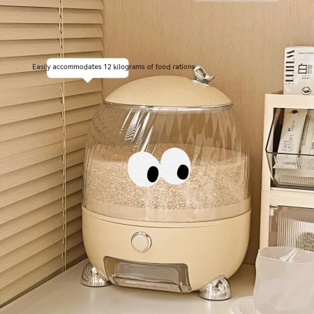 Rice Dispenser Rice Storage Box Insect Proof Moisture Proof Sealed Food Grain Container Kitchen Rice Organizer Pet Food Storage