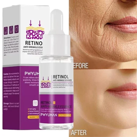 Pure Retinol Face Serum Instant Wrinkle Remover Lifting Firm Anti Aging Fade Fine Lines Whitening Moisturizing Repair Skin Care